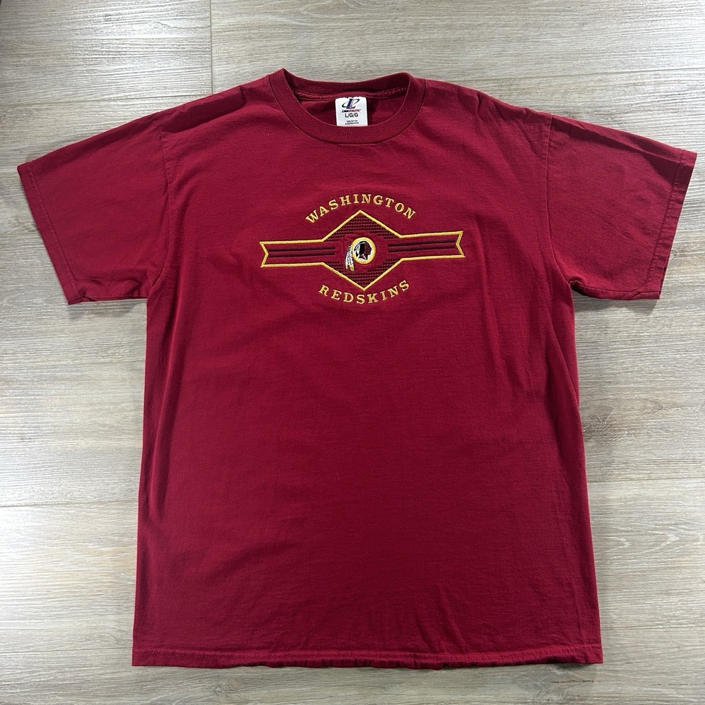 VTG 90s Large Logo Athletic Washington Redskins‎ Embroidered Logo Tee Shirt